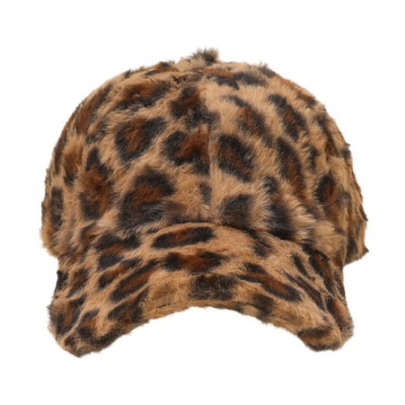 Fuzzy Leopard Faux Fur Cap main image 6